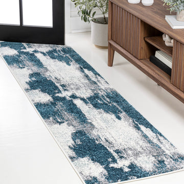 Zoe Contemporary Bohemian Abstract Marble Area Rug